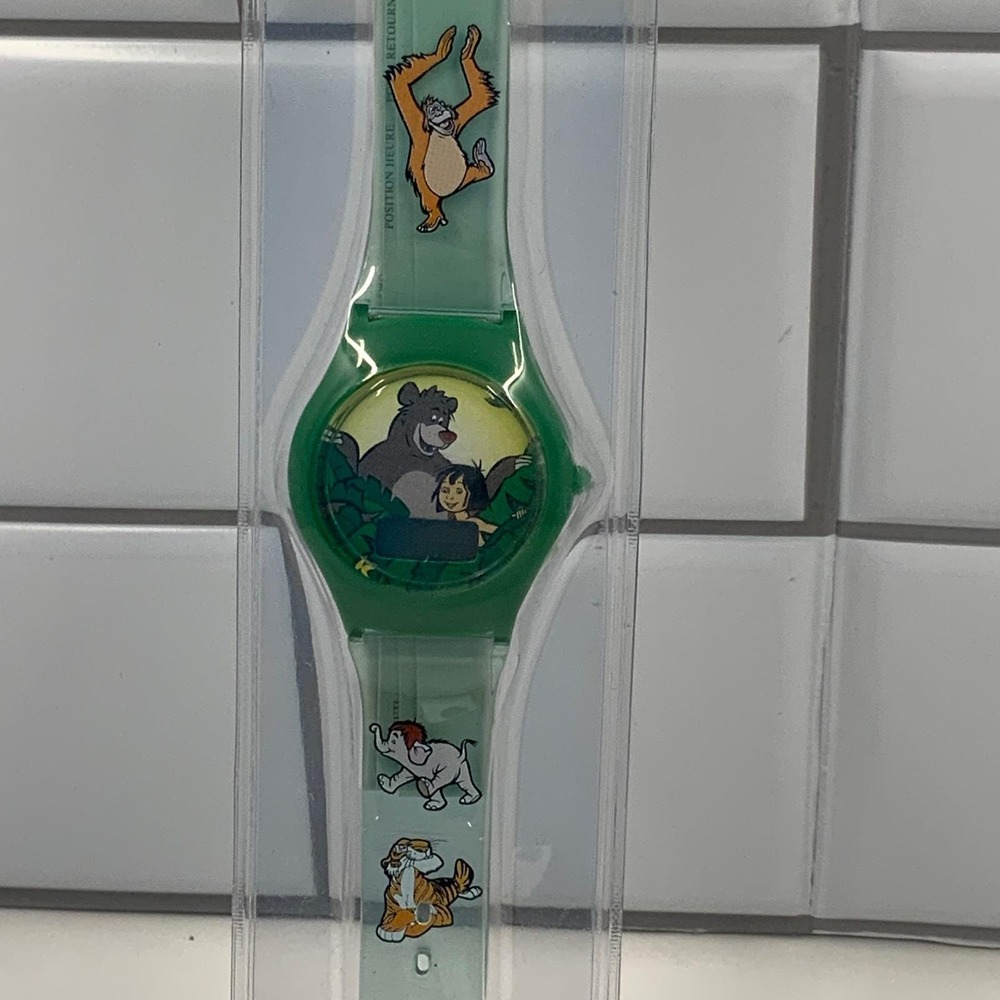 Vintage Disney‎ The Jungle Book Digital Watch Fantasma Mowgli Baloo Green New